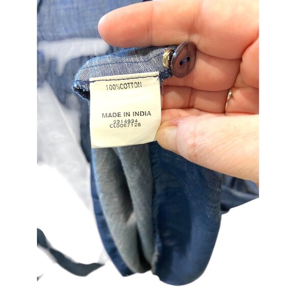 eShakti Blue Midi Dress - Picture 4 of 15